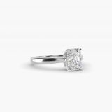 Radiant-Cut Wire Basket Solitaire Engagement Ring, side view