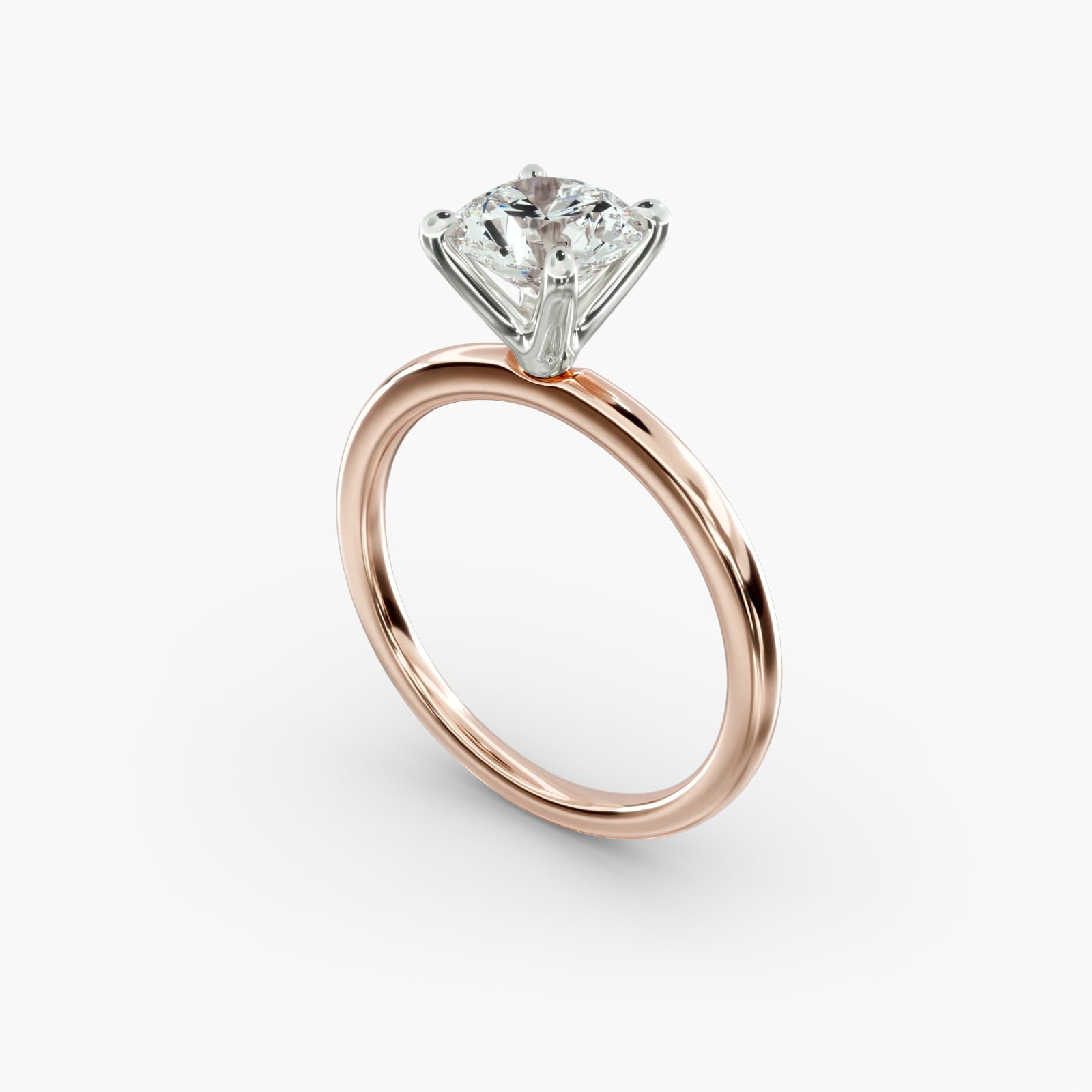 Round Brilliant Four-Prong Solitaire Engagement Ring