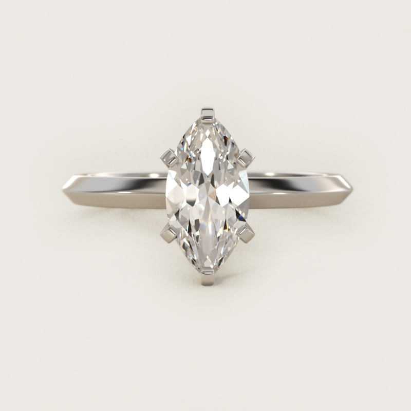 Marquise Knife-Edge Solitaire Engagement Ring