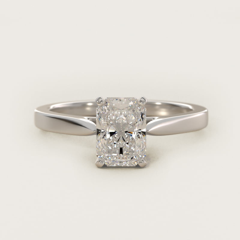 Radiant-Cut Petite Cathedral Solitaire Engagement Ring