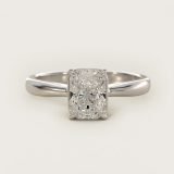 Radiant-Cut Wire Basket Solitaire Engagement Ring, face-up view