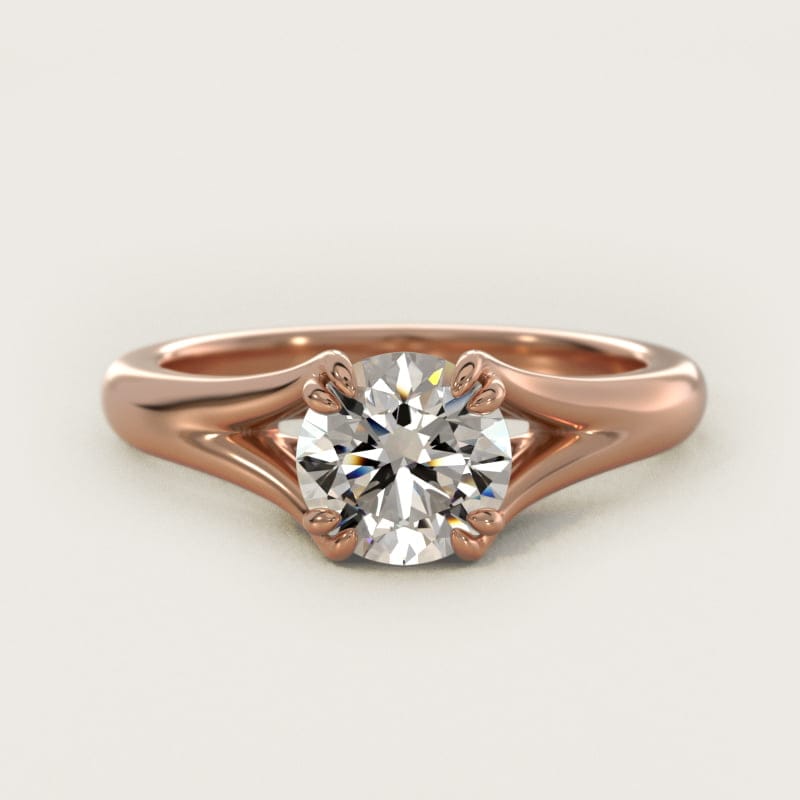 Twisted infinity diamond engagement ring setting in 18K gold, diamonds.com.lb Beirut